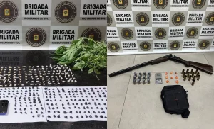 Dois homens são presos com drogas e espingarda durante ações da Brigada Militar em Tramandaí