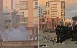 Batalhão de Choque dispersa multidão na orla de Capão da Canoa