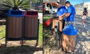 Osório amplia instalação de lixeiras ecológicas para reforçar limpeza urbana