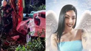 Mulher de 29 anos morre após carro sair da pista e bater em árvore na ERS-040, em Balneário Pinhal